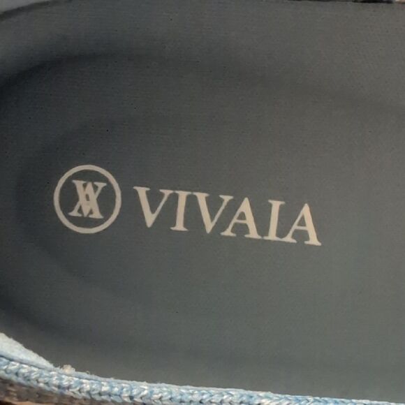 Vivaiva Margo 2.0 Square Toe V-Cut Flats Denim Stripe Size EU42 NWT - Picture 3 of 11